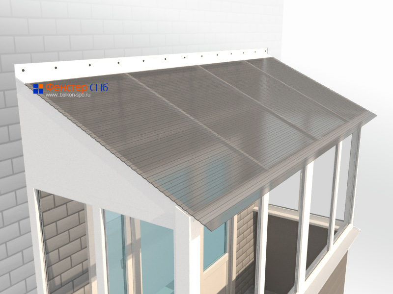 Крыша для балкона из поликарбоната